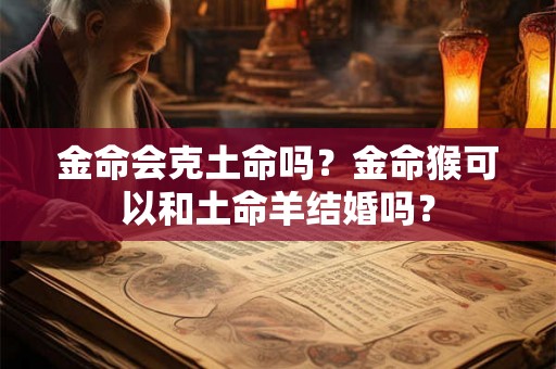 金命会克土命吗？金命猴可以和土命羊结婚吗？