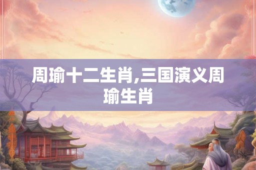 周瑜十二生肖,三国演义周瑜生肖