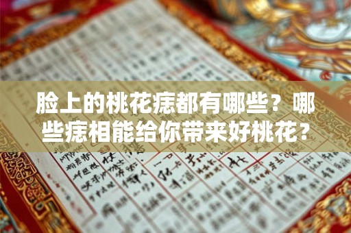 脸上的桃花痣都有哪些？哪些痣相能给你带来好桃花？