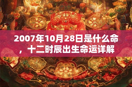 2007年10月28日是什么命，十二时辰出生命运详解