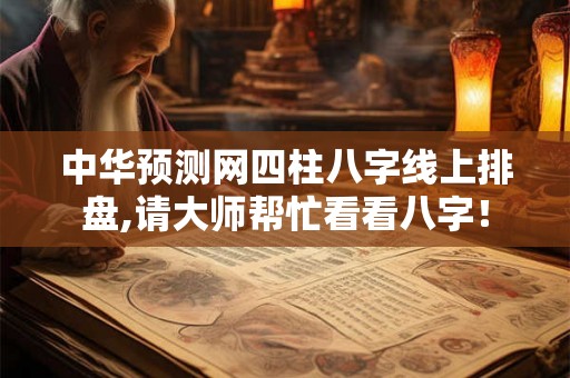 中华预测网四柱八字线上排盘,请大师帮忙看看八字！
