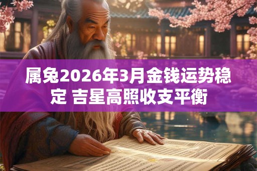 属兔2026年3月金钱运势稳定 吉星高照收支平衡