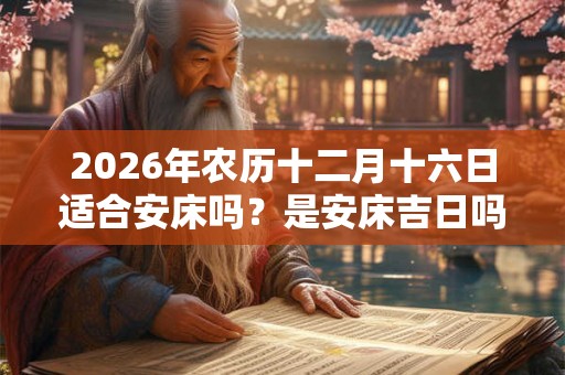 2026年农历十二月十六日适合安床吗？是安床吉日吗？