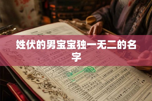 姓伏的男宝宝独一无二的名字