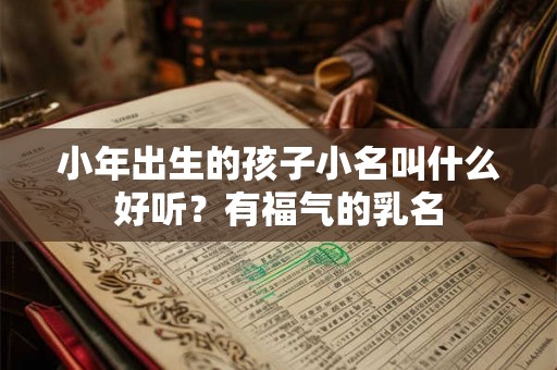 小年出生的孩子小名叫什么好听？有福气的乳名