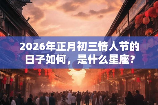2026年正月初三情人节的日子如何，是什么星座？