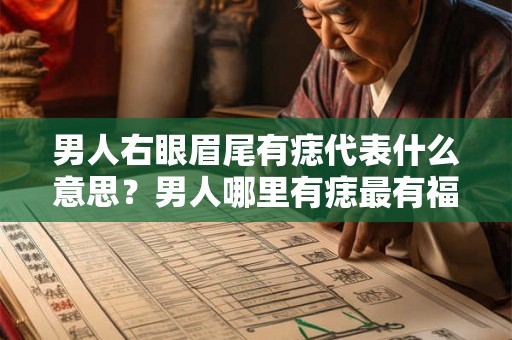 男人右眼眉尾有痣代表什么意思?男人哪里有痣最有福气? 男人右眼眉尾有痣代表什么意思?男人哪里有痣最有福气?