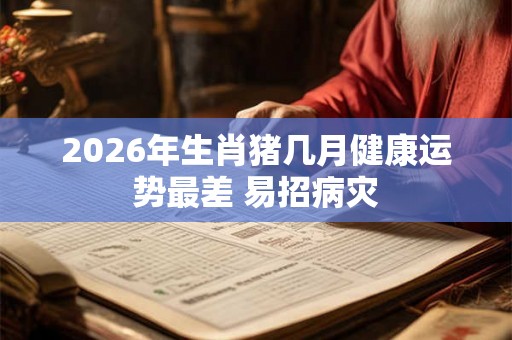 2026年生肖猪几月健康运势最差 易招病灾