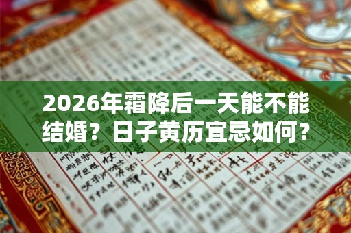 2026年霜降后一天能不能结婚？日子黄历宜忌如何？