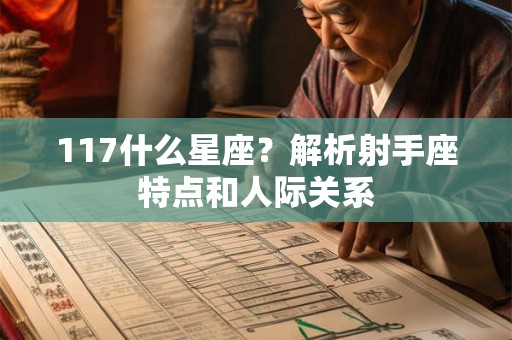 117什么星座？解析射手座特点和人际关系