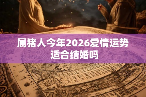 属猪人今年2026爱情运势 适合结婚吗