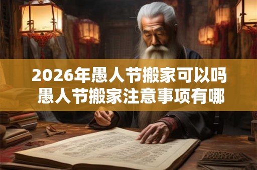 2026年愚人节搬家可以吗 愚人节搬家注意事项有哪些 2026年愚人节搬家可以吗 愚人节搬家注意事项有哪些