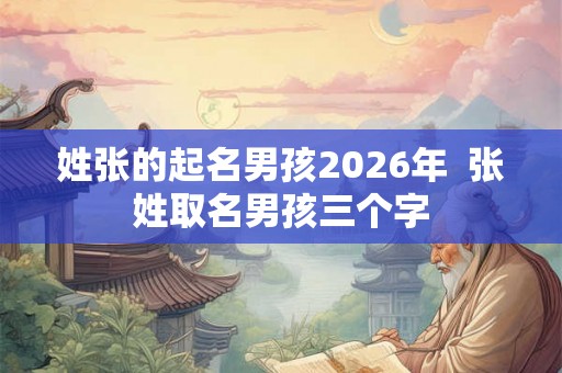 姓张的起名男孩2026年  张姓取名男孩三个字