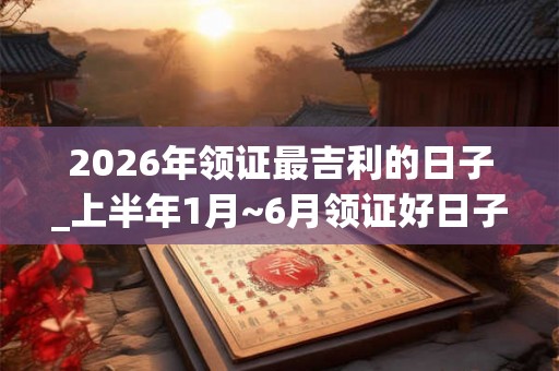 2026年领证最吉利的日子_上半年1月~6月领证好日子