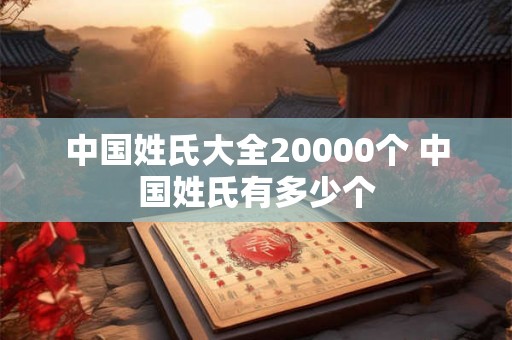 中国姓氏大全20000个 中国姓氏有多少个 中国姓氏大全20000个 中国姓氏有多少个