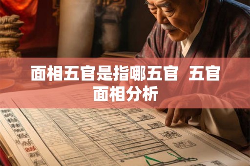 面相五官是指哪五官  五官面相分析