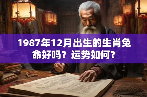1987年12月出生的生肖兔命好吗?运势如何? 1987年12月出生的生肖兔命好吗?运势如何?