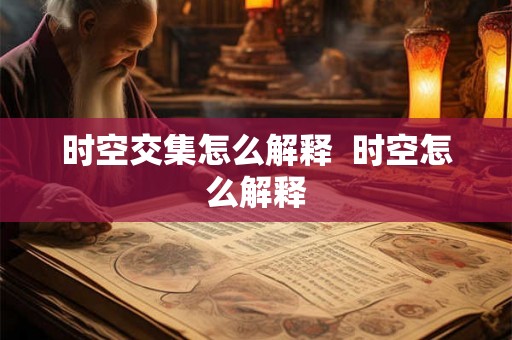 时空交集怎么解释  时空怎么解释
