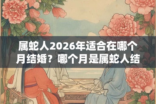 属蛇人2026年适合在哪个月结婚？哪个月是属蛇人结婚的大利月？