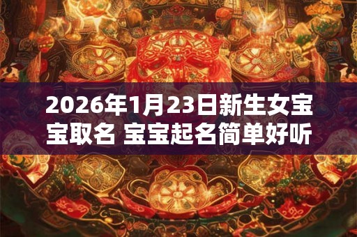 2026年1月23日新生女宝宝取名 宝宝起名简单好听