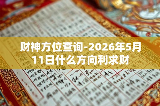 财神方位查询-2026年5月11日什么方向利求财