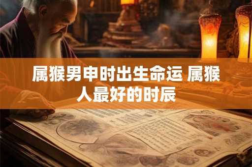 属猴男申时出生命运 属猴人最好的时辰