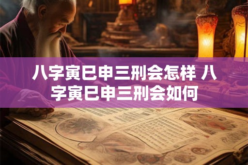 八字寅巳申三刑会怎样 八字寅巳申三刑会如何