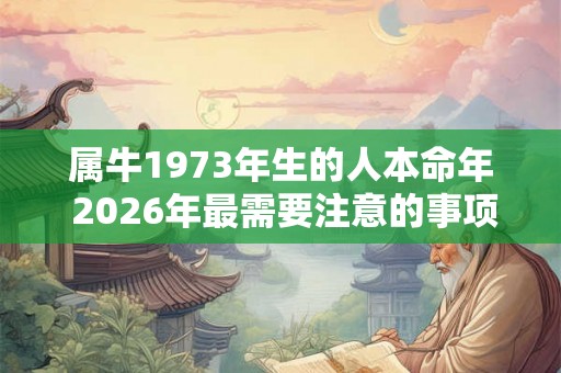 属牛1973年生的人本命年 2026年最需要注意的事项