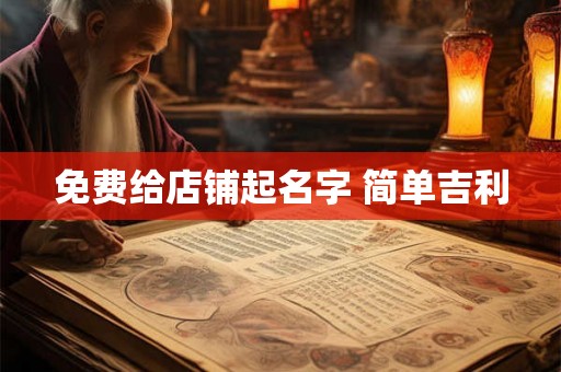 免费给店铺起名字 简单吉利
