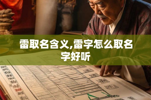 雷取名含义,雷字怎么取名字好听