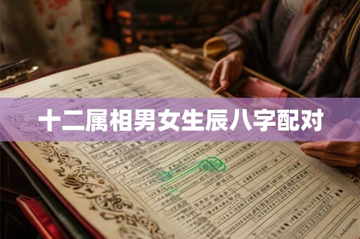 十二属相男女生辰八字配对 十二属相男女生辰八字配对