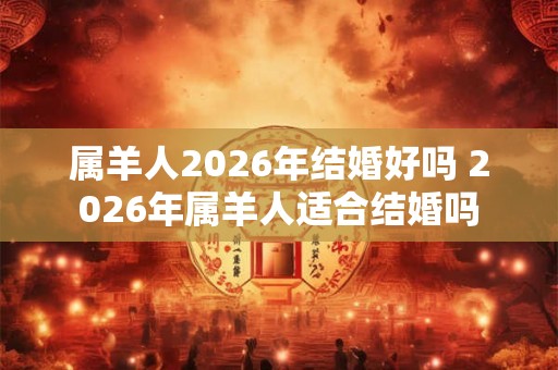 属羊人2026年结婚好吗 2026年属羊人适合结婚吗