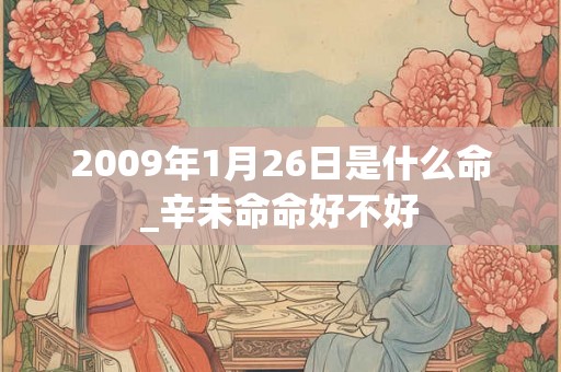 2009年1月26日是什么命_辛未命命好不好