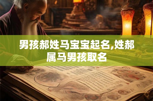 男孩郝姓马宝宝起名,姓郝属马男孩取名
