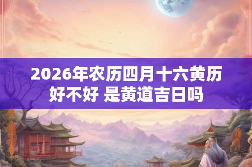 2026年农历四月十六黄历好不好 是黄道吉日吗