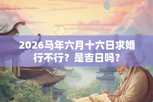 2026马年六月十六日求婚行不行？是吉日吗？
