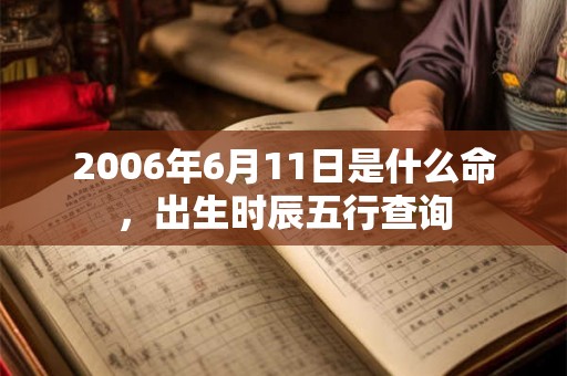 2006年6月11日是什么命，出生时辰五行查询