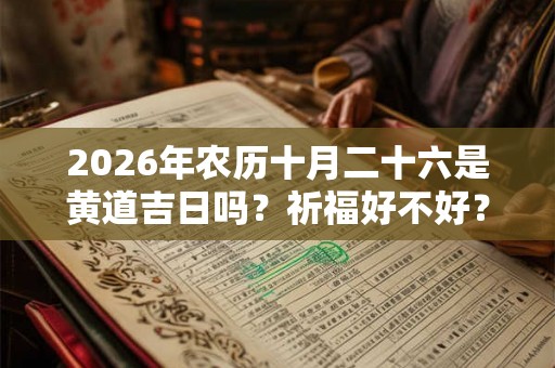 2026年农历十月二十六是黄道吉日吗？祈福好不好？
