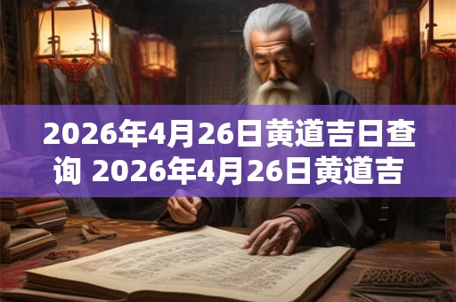 2026年4月26日黄道吉日查询 2026年4月26日黄道吉日是哪天