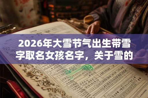 2026年大雪节气出生带雪字取名女孩名字，关于雪的唯美名字