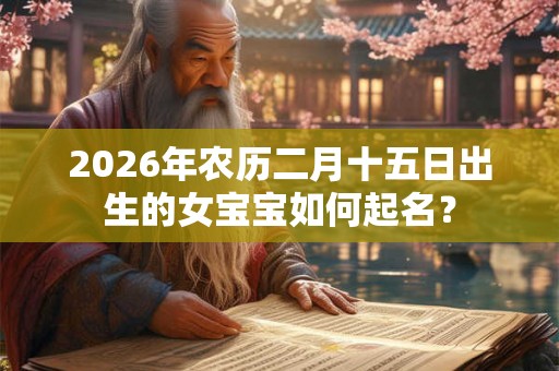 2026年农历二月十五日出生的女宝宝如何起名? 2026年农历二月十五日出生的女宝宝如何起名?