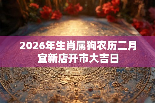 2026年生肖属狗农历二月宜新店开市大吉日 2026年生肖属狗农历二月宜新店开市大吉日