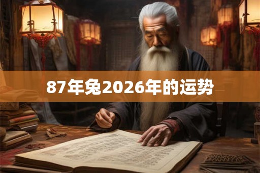 87年兔2026年的运势