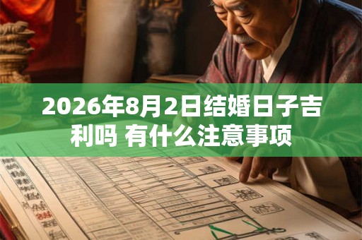 2026年8月2日结婚日子吉利吗 有什么注意事项
