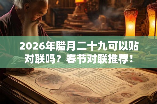 2026年腊月二十九可以贴对联吗？春节对联推荐！