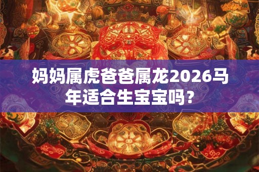妈妈属虎爸爸属龙2026马年适合生宝宝吗？