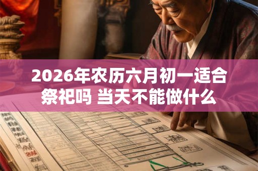 2026年农历六月初一适合祭祀吗 当天不能做什么 2026年农历六月初一适合祭祀吗 当天不能做什么