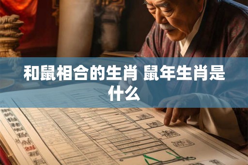 和鼠相合的生肖 鼠年生肖是什么