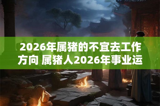 2026年属猪的不宜去工作方向 属猪人2026年事业运势