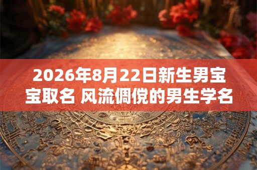 2026年8月22日新生男宝宝取名 风流倜傥的男生学名解析